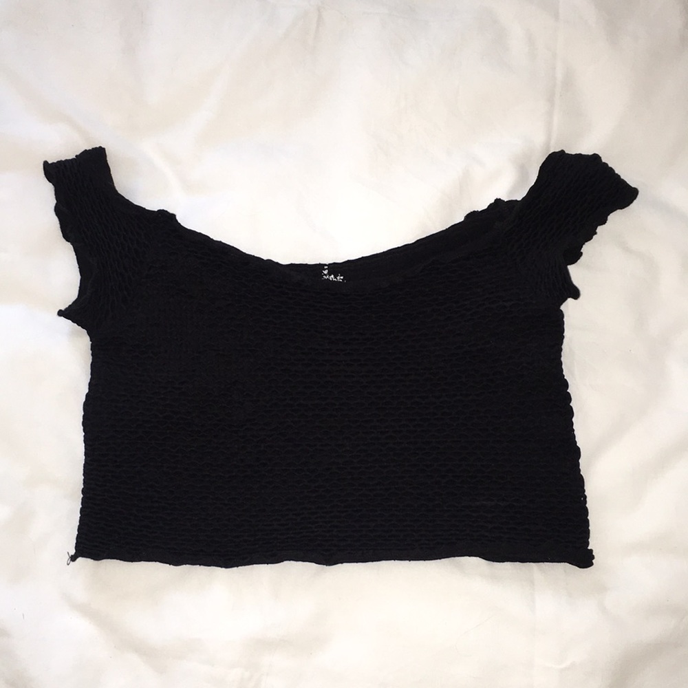 Free people crop off the shoulder top